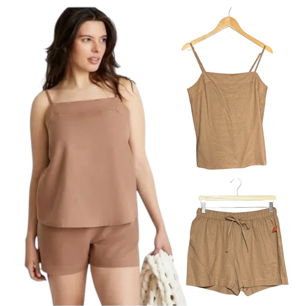 Women's Tank & Short Sleep Set - Tan